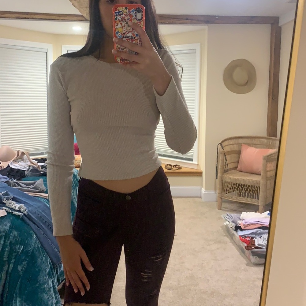 ZARA tie back top